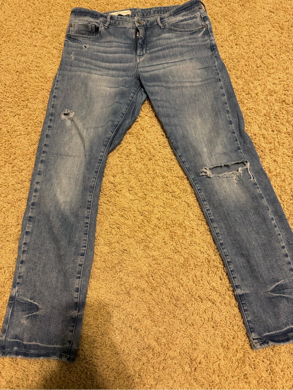 Pilcro and the Letterpress Light Blue Straight-Leg Jeans